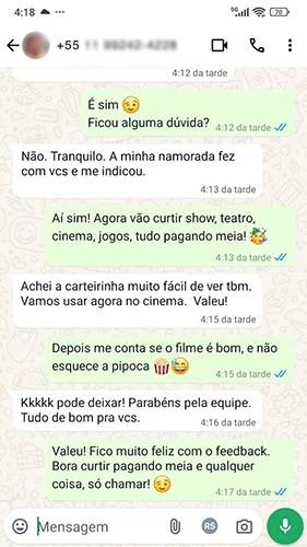 Depoimentos sobre Carteira de Estudante